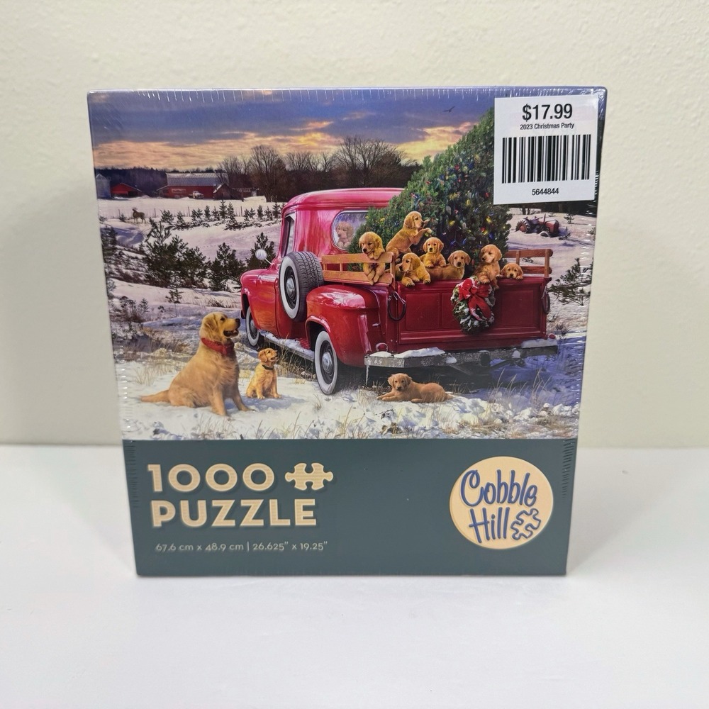 Cobble Hill Jigsaw‎ Puzzle Family Outing 1000 pieces Dogs Puppy Vintage Truck